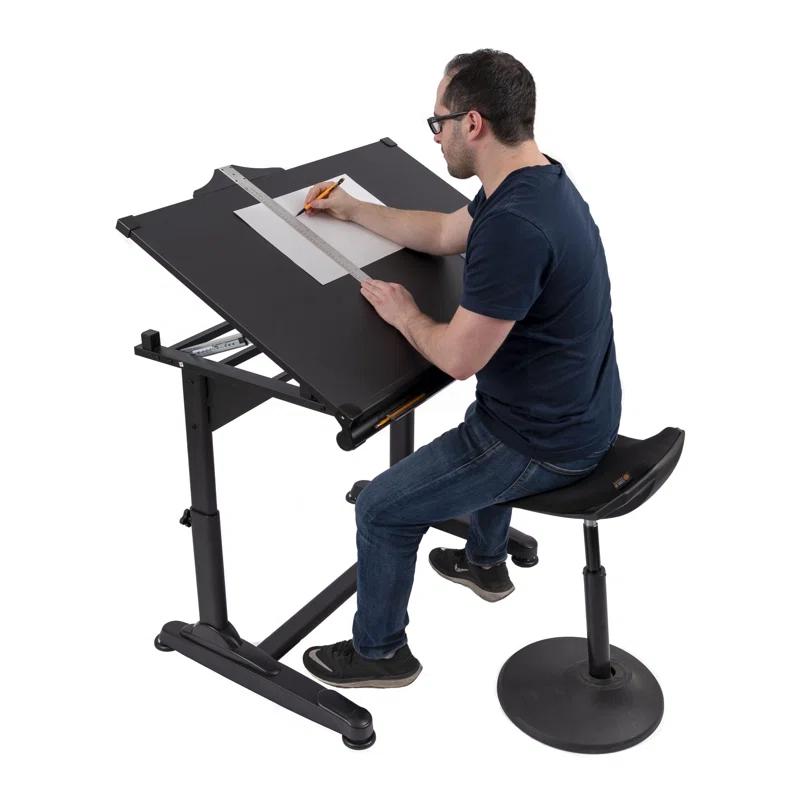 Inbox Zero Vevey Adjustable Metal Base Standing Desk