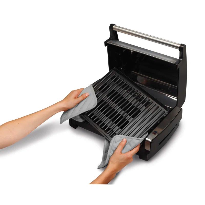 Hamilton Beach Hamilton Beach® Electric Indoor Searing Grill with Removable Non-Stick Grate, Viewing Window & Adjustable Temperature Control to 450°F, 118 sq. in. Surface Serves 6