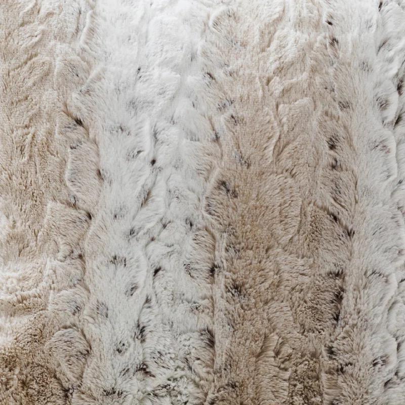Cheer Collection Animal Print Faux Fur Throw Pillow (Set of 2)