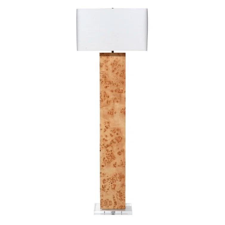 Jamie Young Company Parallel 63.25'' Natural Burl Traditional Floor Lamp