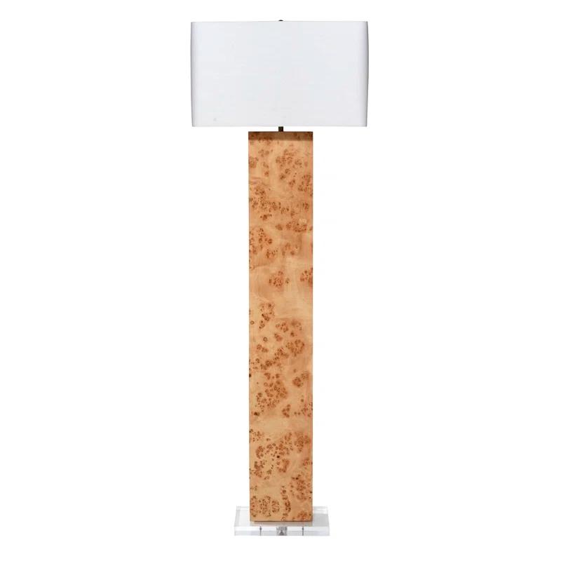 Jamie Young Company Parallel 63.25'' Natural Burl Traditional Floor Lamp