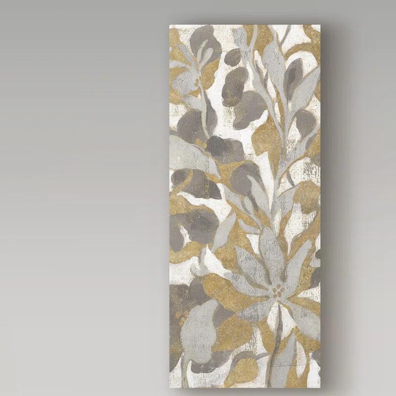 Trademark Fine Art " Painted Tropical Screen I Gray Gold Crop " by Silvia Vassileva