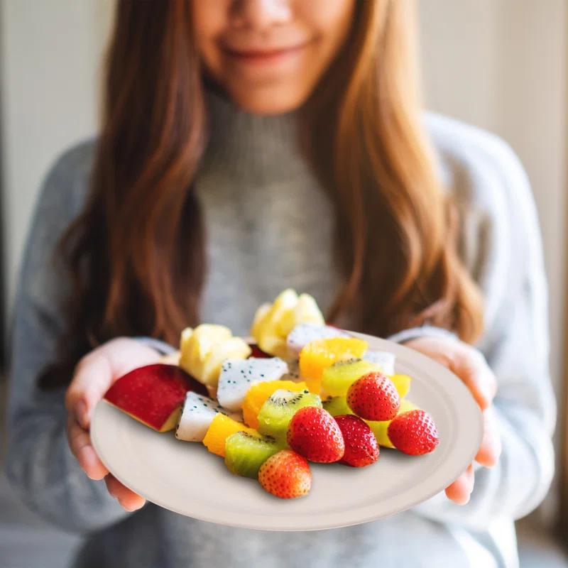 Greener Settings Compostable Disposable Paper Dessert Plates (Set of 150)