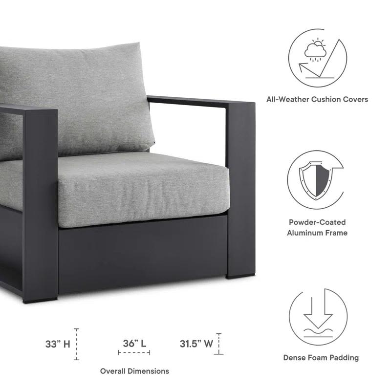 Modway Modway Tahoe Outdoor Patio Powder-Coated Aluminum Armchair Set (Set of 2)