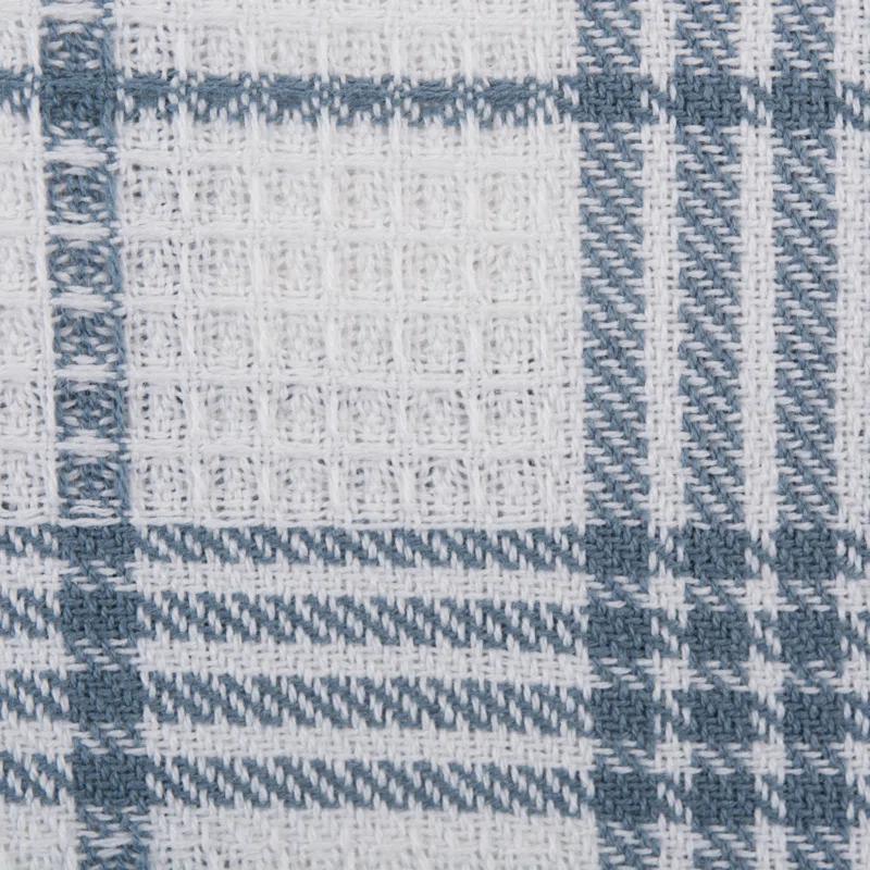 Design Imports Waffle Weave Cotton Plaid Waffle Dish Cloth Kitchen Towel (Set of 12)