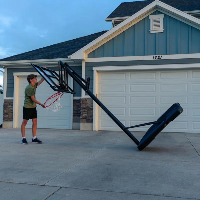 Lifetime Height Adjustable Outdoor 52" Steel Portable Full-Size Basketball Hop