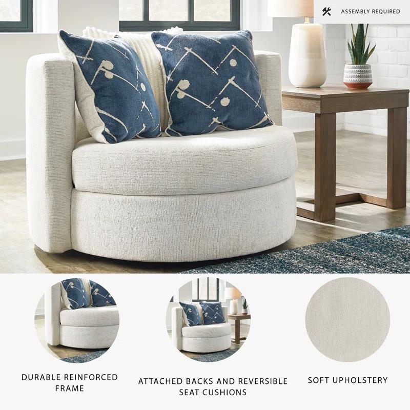 Ebern Designs Wydmondham Upholstered Swivel Accent Chair
