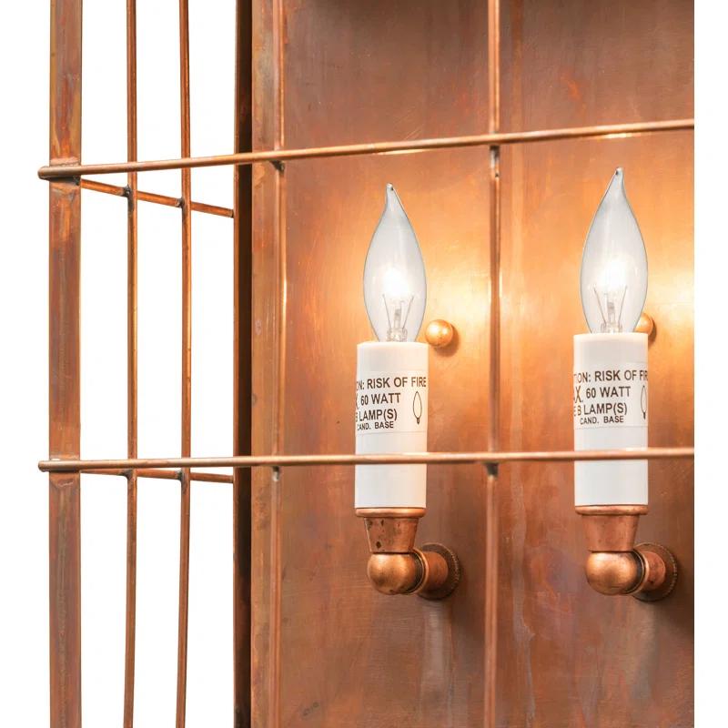 Meyda Lighting Rustic Lodge Copper Wall Light