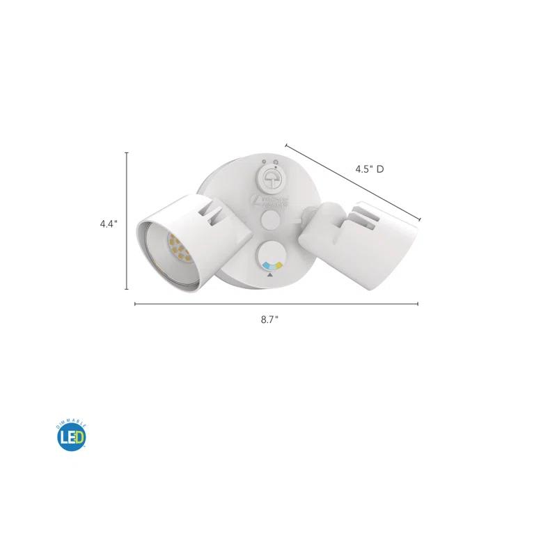 Lithonia Lighting 2 - Head Hardwired Dusk to Dawn Outdoor Security Flood Light with Motion Sensor