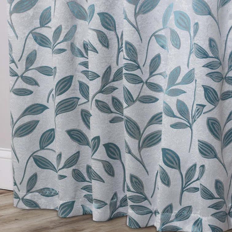 Superior Modern Bohemian Leaves Polyester Machine Washable Room Darkening Blackout Curtains by Superior (Set of 2)