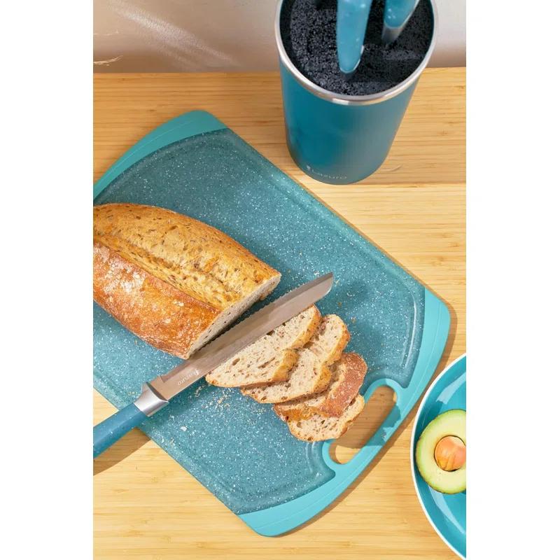 Lazuro Plastic Cutting Board for Kitchen - Reversible Durable Kitchen Cutting Board. Chopping Board for Meat, Fruits, Vegetables. Easy Grip Handle Border. Dishwasher Safe, BPA Free.