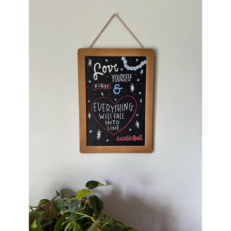 VersaChalk VersaChalk Steel Reversible Mini Magnetic Chalkboard, Up to 2' Size  + Fine Tip White Marker