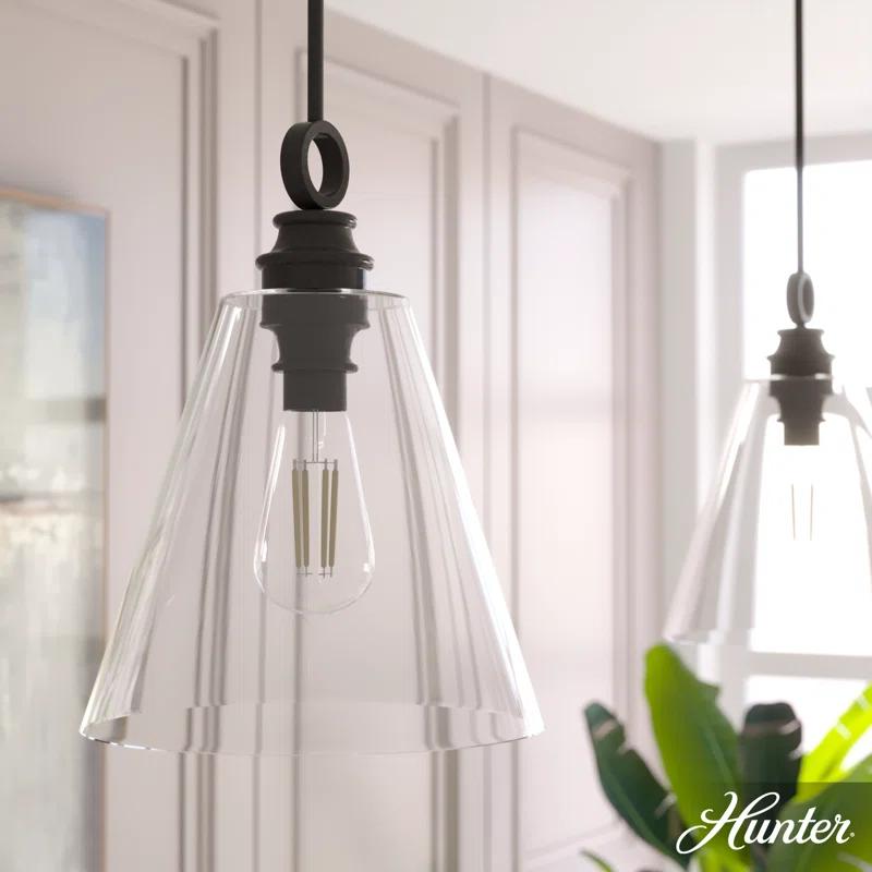 Klein 1 Light Glass Cone Pendant