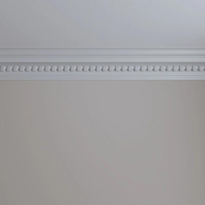 Ekena Millwork 5"H x 5"P x 7 1/8"F x 94 1/2"L Dentil Crown Moulding