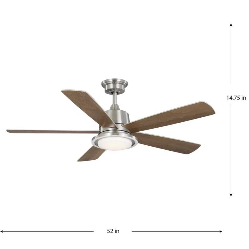 Latitude Run® Quenterrel 52'' Ceiling Fan with LED Lights