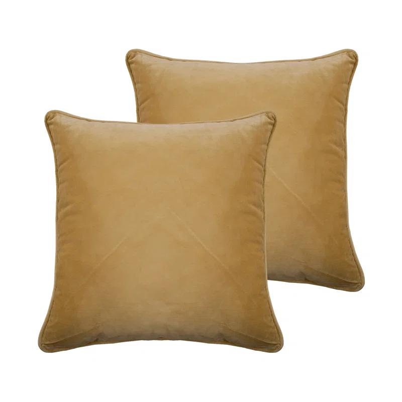 Velvet Reversible Throw Pillow (Set of 2)