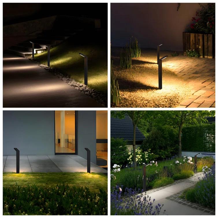 C Cattleya Low-voltage Black Aluminum Led Landscape Path Lights With Frosted Glass Shade(4-pack) (Set of 4)