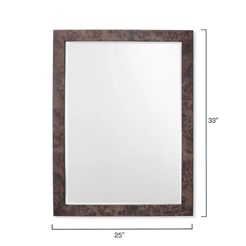 Ronan Burl Wood Mirror - Brown