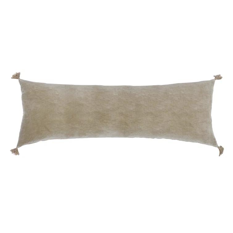 Bianca Velvet Pillow by Pom Pom at Home - Natural / Lumbar