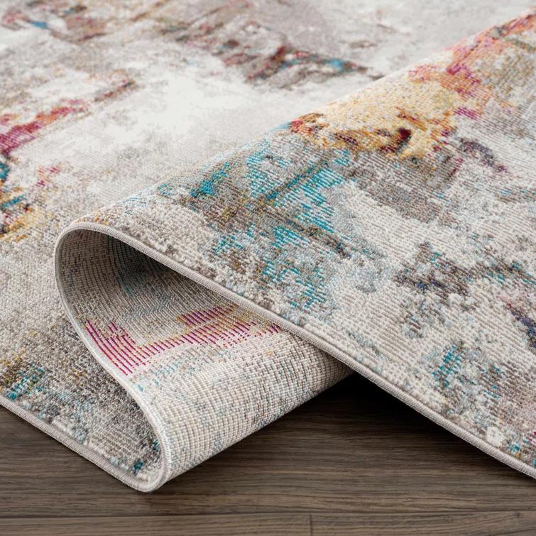 17 Stories Contemporary Abstract Modern Colorful Area Rug
