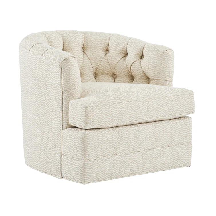 Barclay Butera Upholstery Upholstered Swivel Barrel Chair