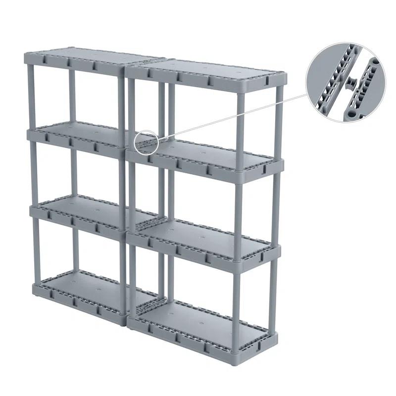 Gracious Living 12'' W Plastic Shelving Unit (Set of 2)