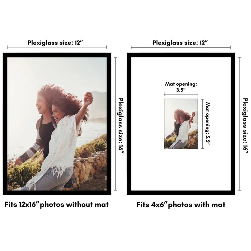 Americanflat Picture Frame with Oversized Mat - Gallery-Style Frames for Photos or Artwork - Multiple Sizes