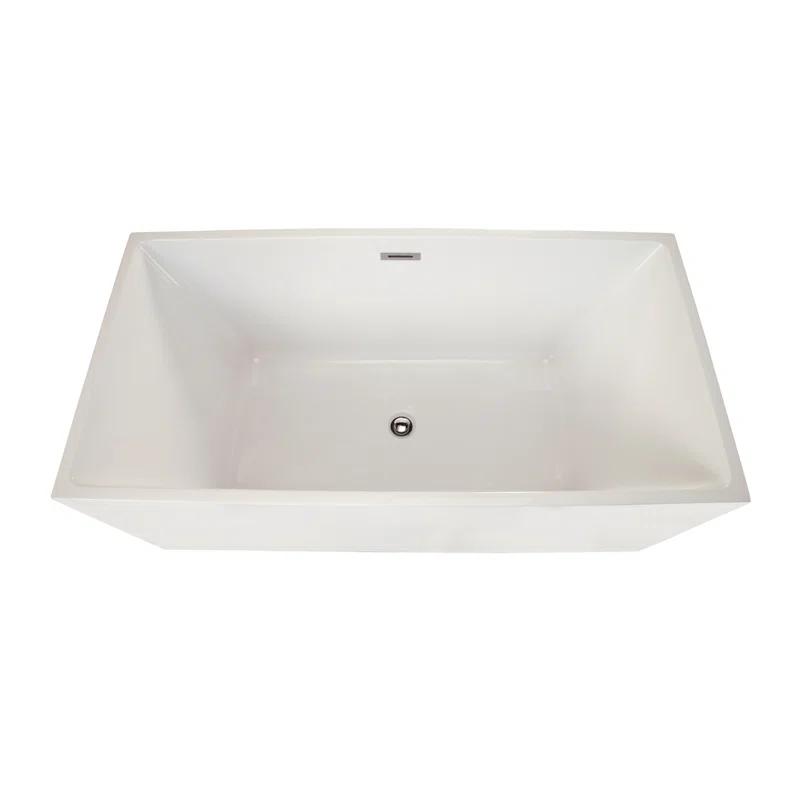 Persephone 59.1'' x 29.5'' Freestanding Soaking Acrylic Bathtub