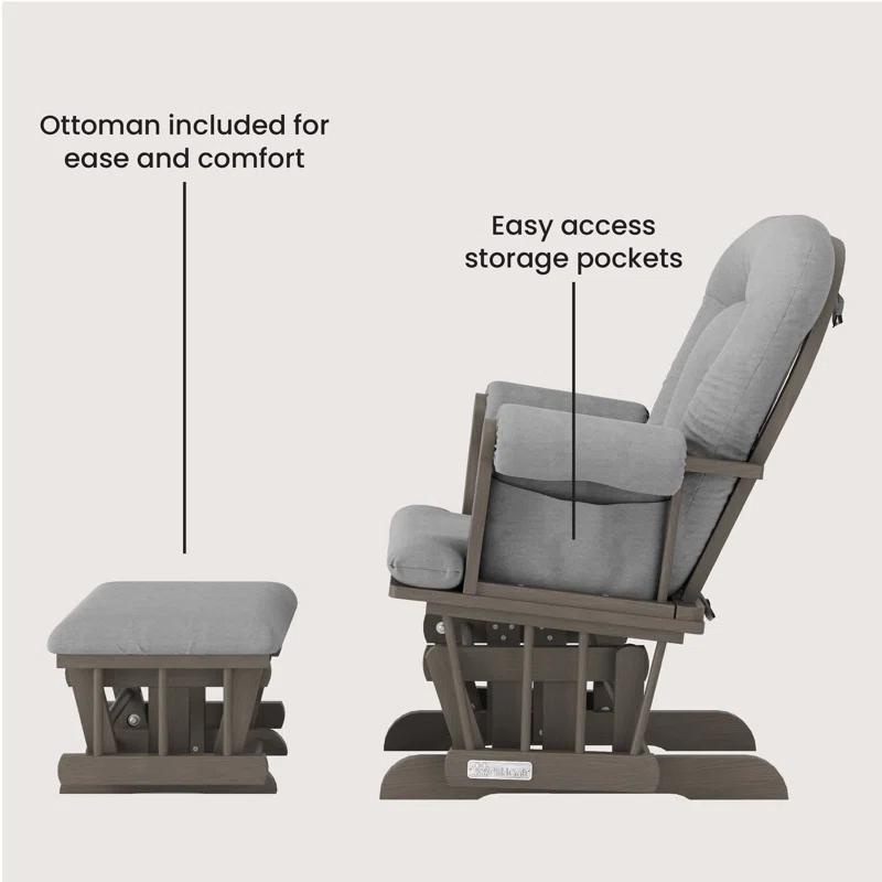 Child Craft Cozy Glider Rocker and Ottoman