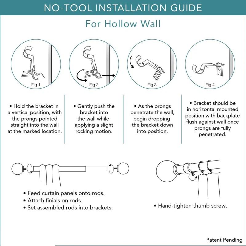 SnugSet Aiden Adjustable Single Curtain Rod