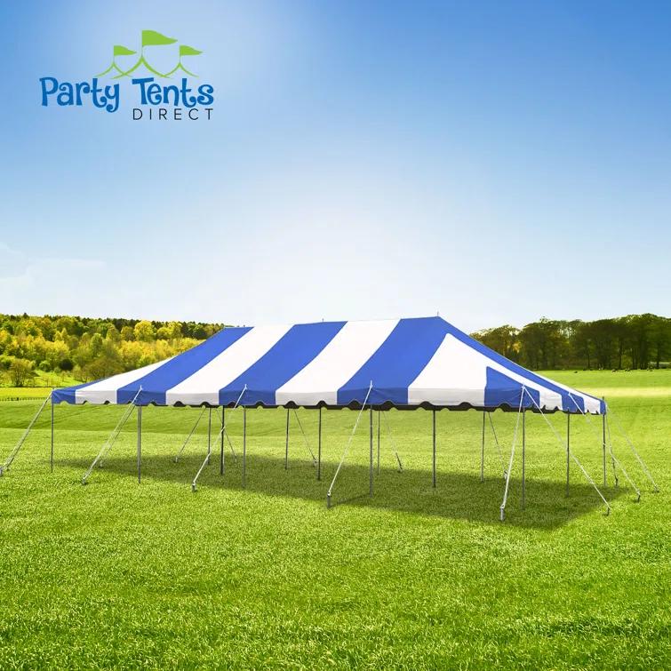 Party Tents Direct 20' x 20' Weekender Pole Party Tent with Sidewalls, Red