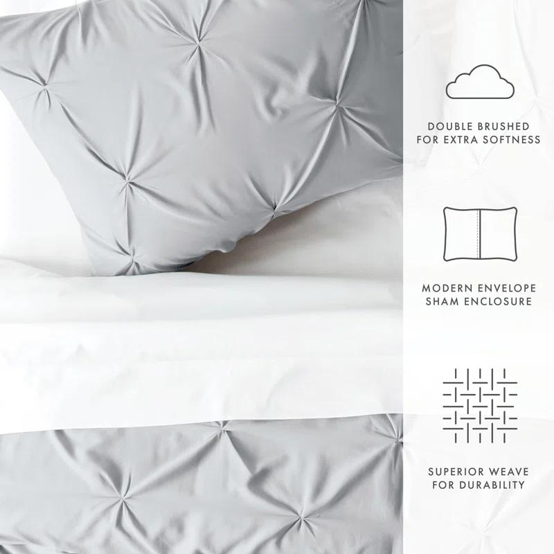 Becky Cameron Pinch Pleat Textured Duvet Cover Set