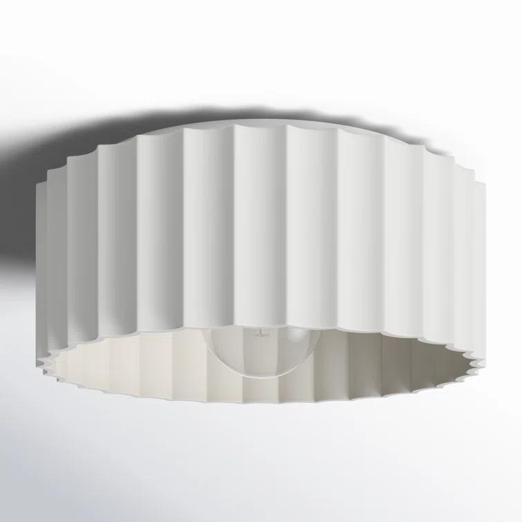 Justice Design Group Cer-6183 Radiance 8" Wide Flush Mount Drum Ceiling Fixture - Beige