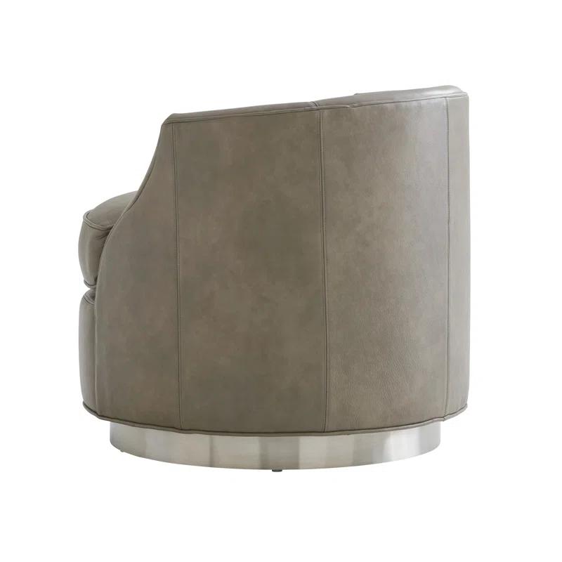 Avondale Piper Leather Swivel Chair