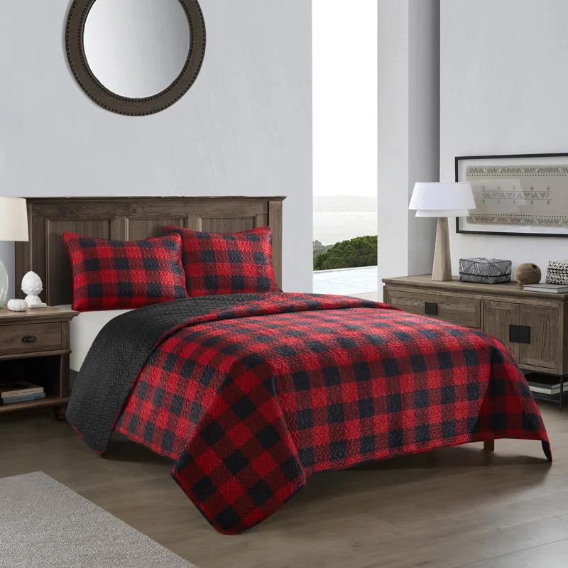Dearfoams Dearfoams Plaid Quilt Set