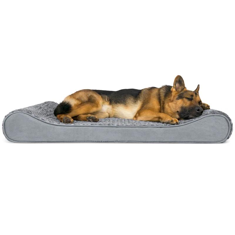 FurHaven Ultra Plush Luxe Lounger Orthopedic Foam Contour Dog Bed