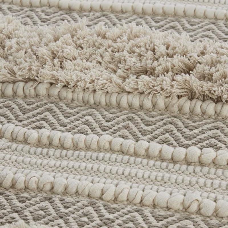 INK+IVY Asher Cotton Blend Bath Rug with Non-Slip Backing