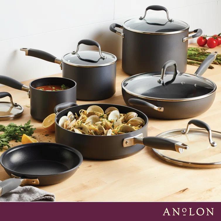 Anolon Anolon Advanced Home Hard Anodized Nonstick Cookware Set, 11 Piece