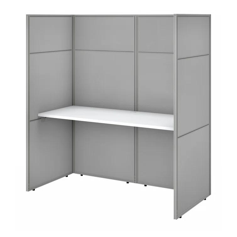 Bush Business Furniture Easy Office Rectangle 1 Person Cubicle with Cable Management