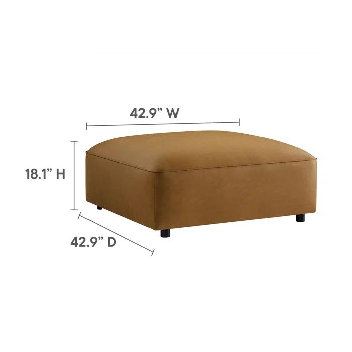 Modway Auren 6-Piece Upholstered Vegan Leather Modular Sofa