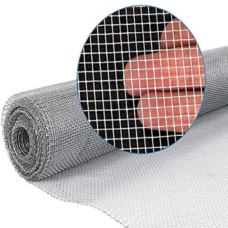 48x50 Hardware Cloth 1/4 inch Square Galvanized Chicken Wire Welded Fence Mesh Roll Raised Garden Bed Plant Supports