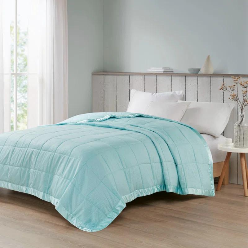 Madison Park Cambria Oversized Down Alternative Blanket with Satin Trim