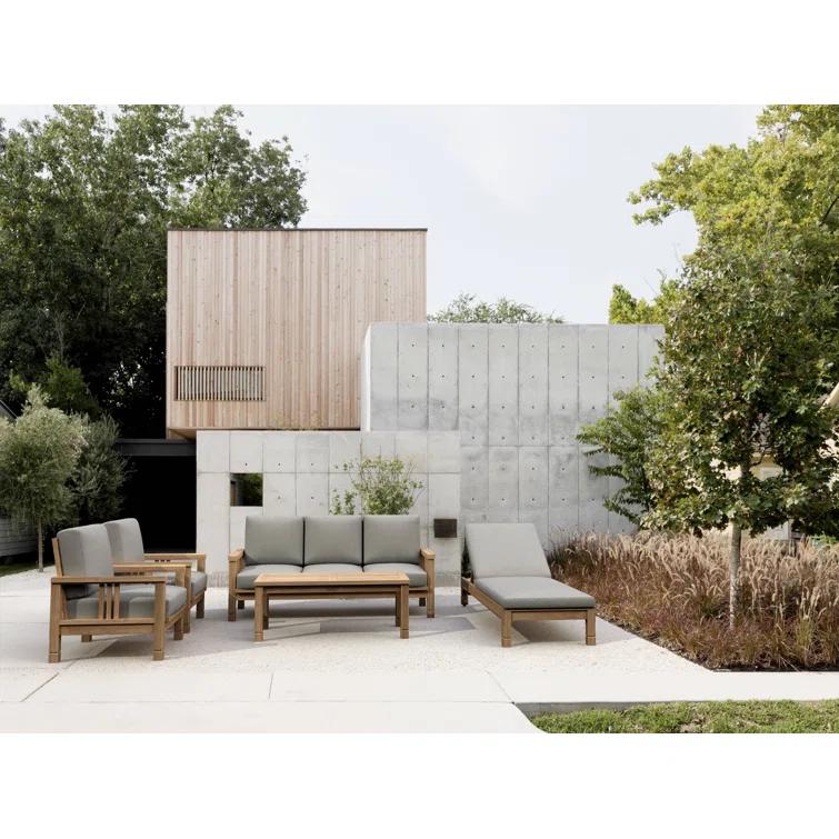 Anderson Teak South Bay Teak 6;6 - Person Patio Conversation Sets with Sunbrella® Cushions
