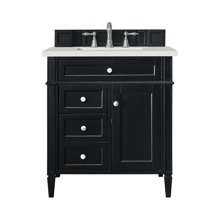 30 in. Single Vanity, Black Onyx with 3 cm Lime Delight Quartz Top