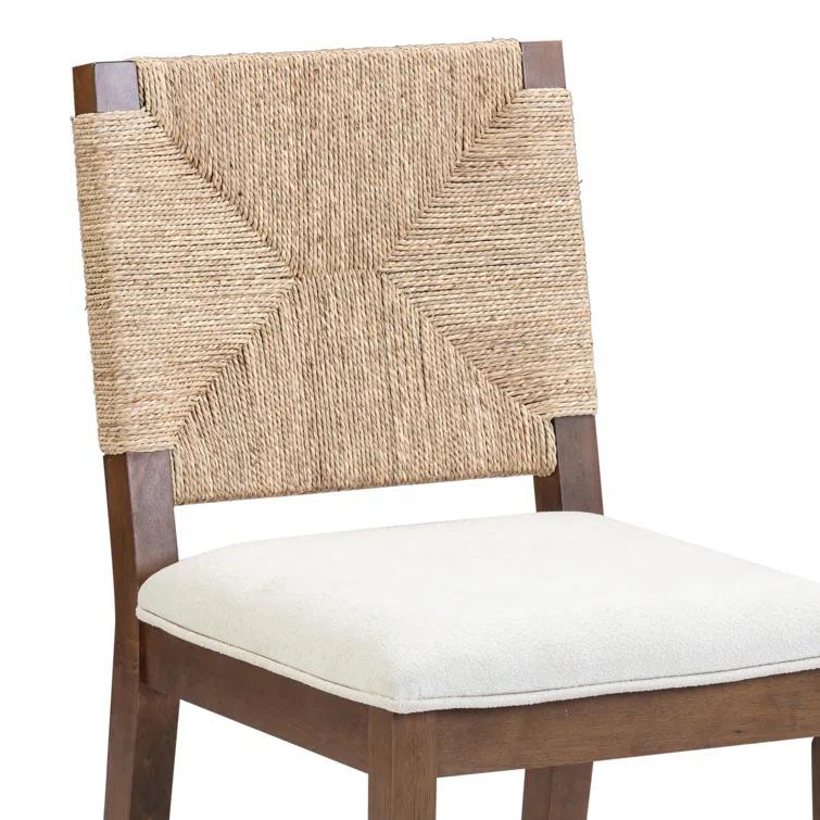 Nathan James Beacon Upholstered Counter Stool with Solid Wood Frame