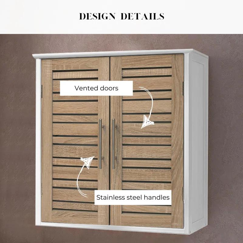 Evideco Stockholm 20.5" W x 21.7" H x 8.7 D Wall Mounted Bathroom Cabinet Oak Color & Reviews | Wayfair