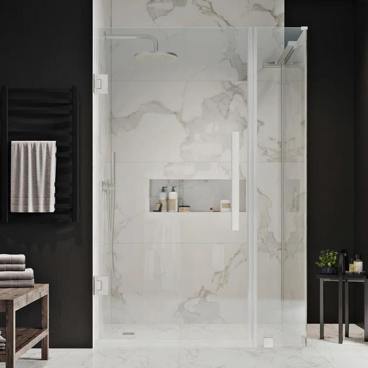 Ove Decors Endless Tampa-Pro 35" W x 72" H Corner Frameless Shower Kit, Door, Panel TP0142200