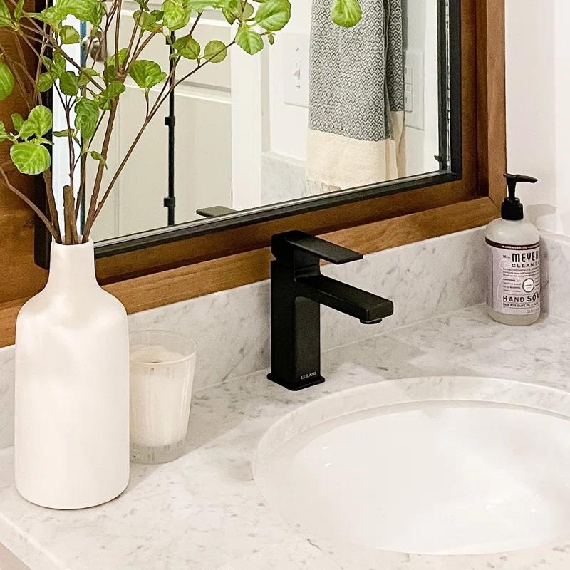 Lulani BA-600-01MB Lulani Capri Single Hole Bathroom Faucet with Drain Assembly