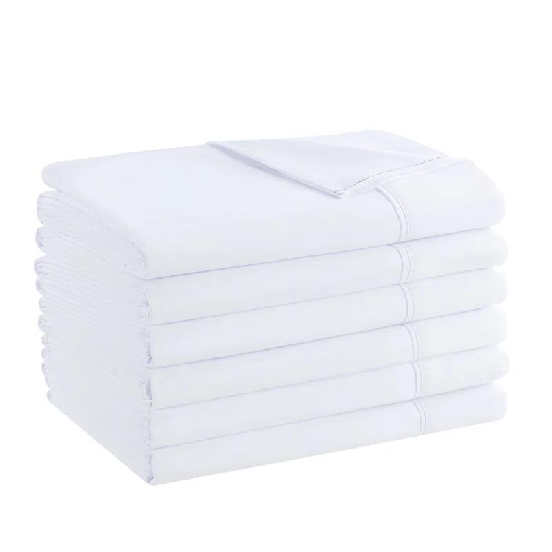 ArkwrightLLC Host & Home Soft Brushed Hypoallergenic Microfiber Flat Sheets - Pack of 6 (Set of 6)