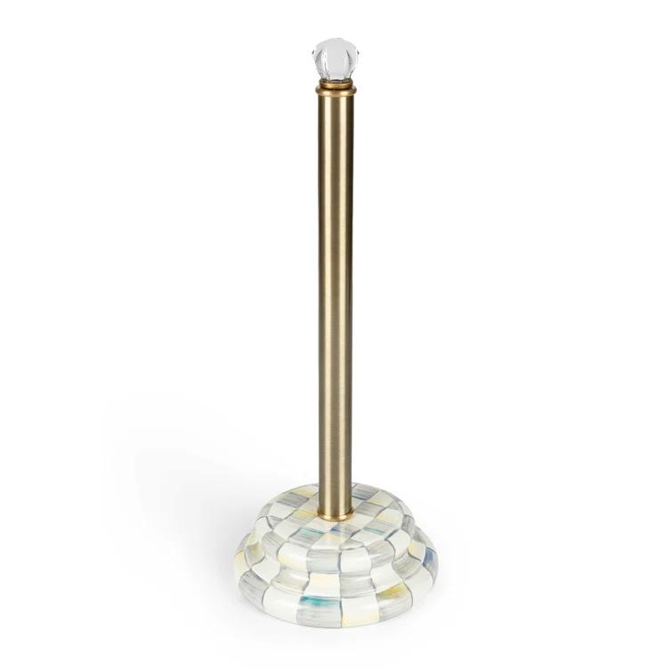 MacKenzie-Childs Sterling Check® Toilet Tissue Storage